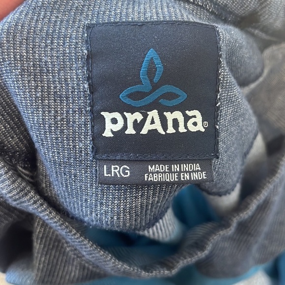 Prana Men's Long Sleeve Shirt Striped Blue size Large - Picture 12 of 12